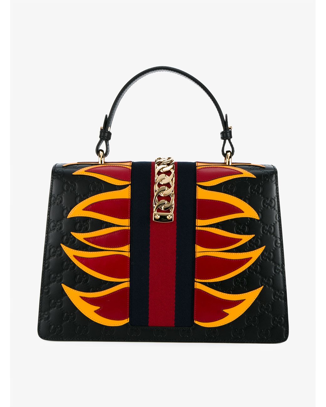 Gucci Sylvie Bag With Flames Lyst Australia